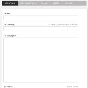 Add your job info.