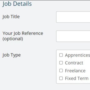 Fill in your job posting details.
