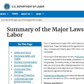 Follow all federal and state labor laws.