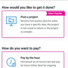 Post a project or a contest.