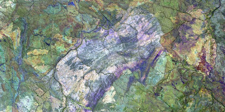 photo of geological formations used in Geographic Information Systems.
