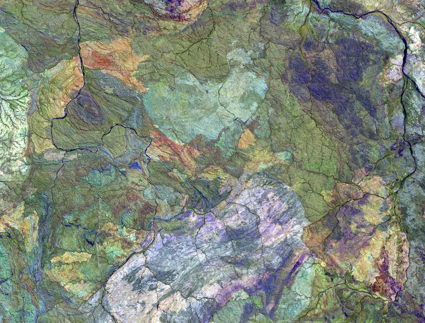 photo of geological formations used in Geographic Information Systems.