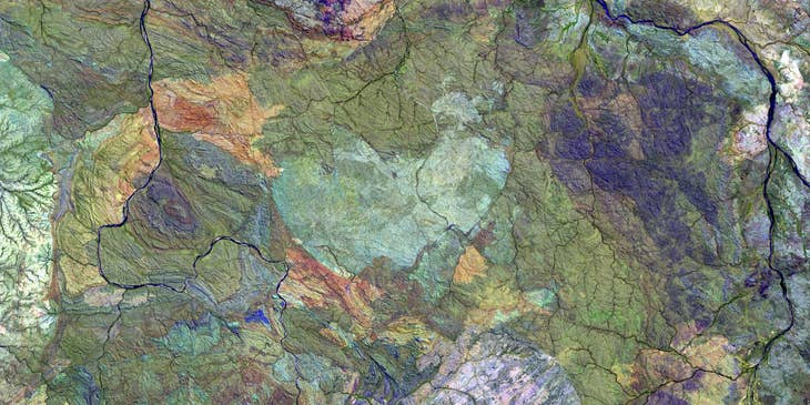 photo of geological formations used in Geographic Information Systems