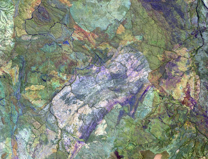 photo of geological formations used in Geographic Information Systems