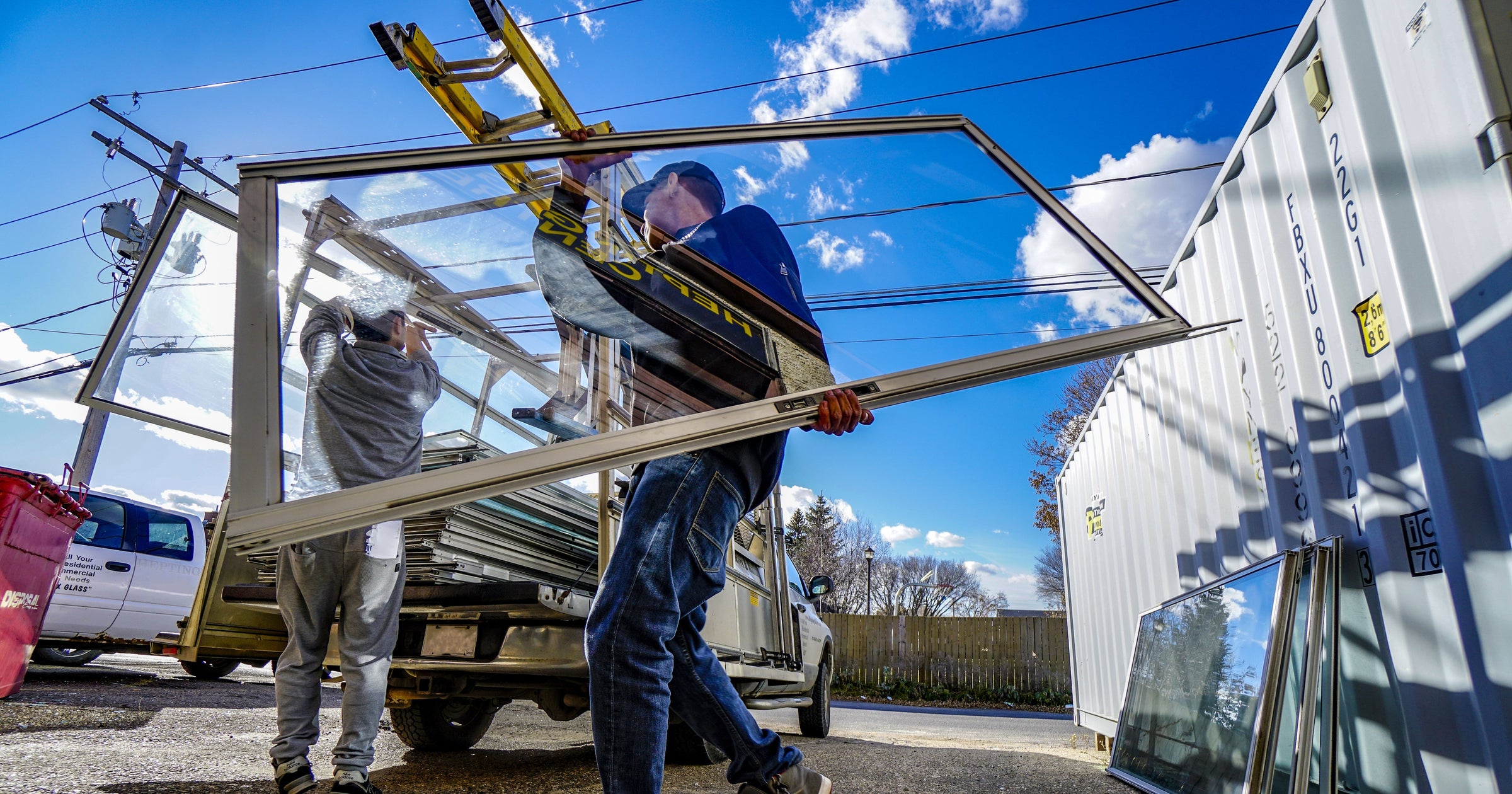 Glazier North professional team working with glass