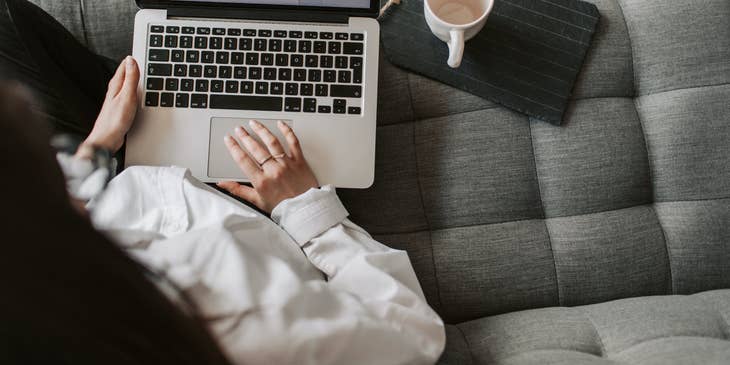 female Grant Writer finishing the proposal for submission