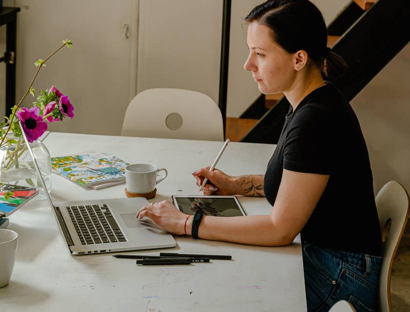 Graphic Designer designing digital media as of client's preferences