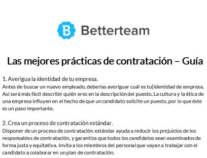 Las mejores prácticas de contratación - Guía
