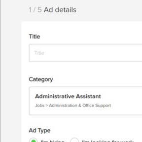 Enter the job information.