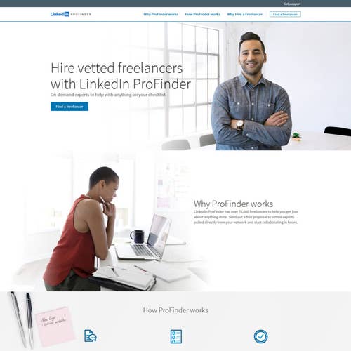 How to hire freelancers LinkedIn ProFinder: