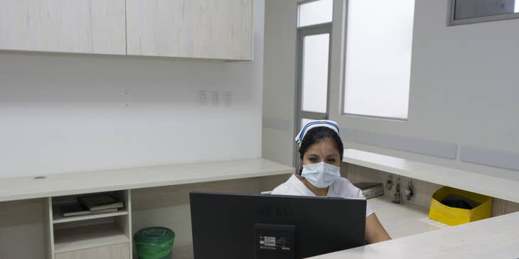 House Supervisor Nurse scheduling nursing staff shifts.