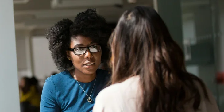An HR recruiter conducting an interview.
