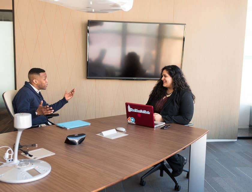 An HR Supervisor conducting an interview.
