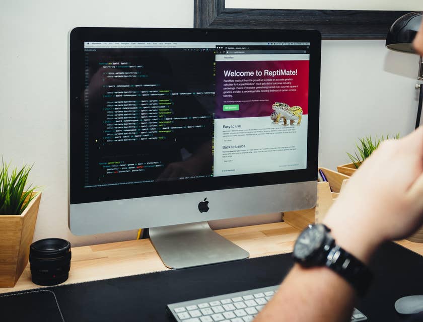 HTML Developer making adjustment to the client's website design