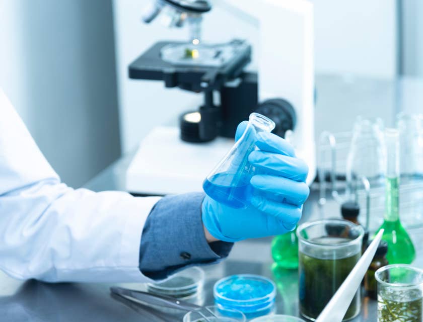 Hydrologist testing water samples