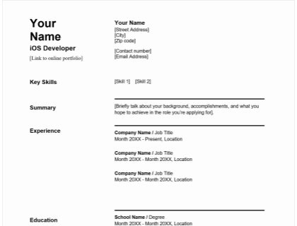Resume Download