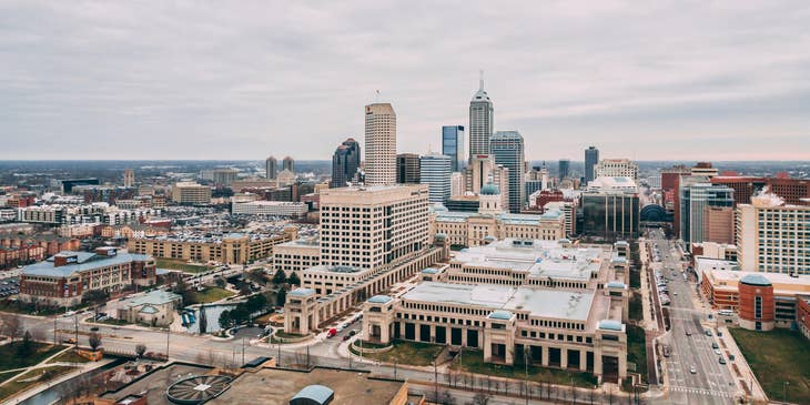 Indianapolis city skyline.