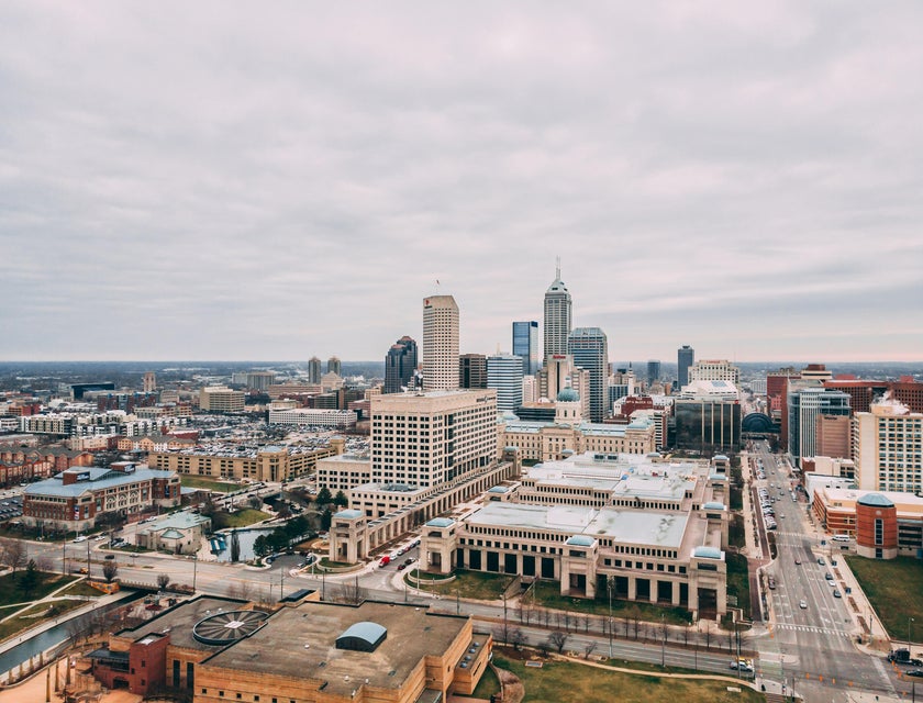 Indianapolis city skyline.