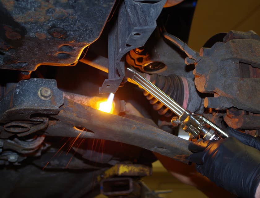 Industrial Maintenance Mechanic repairing an engine