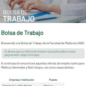 Ingresa a la sección de "Bolsa de Trabajo".