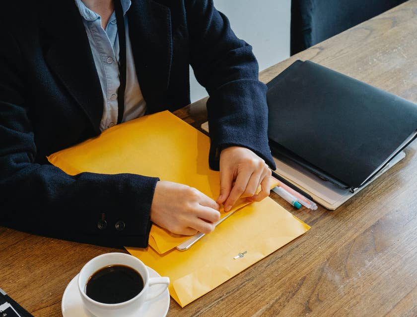 Invoice Processor saves company invoices in an envelope to keep a record of company finances