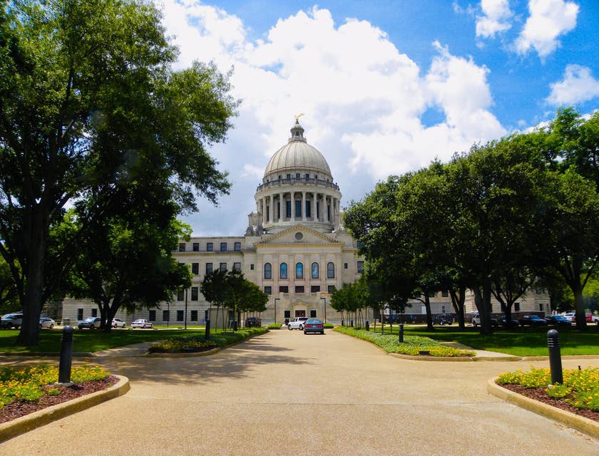 View of Mississippi State Capitol Building in Jackson.