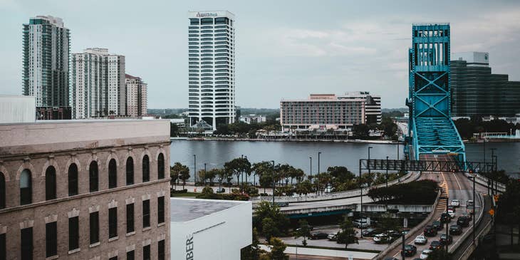 View of Jacksonville city.