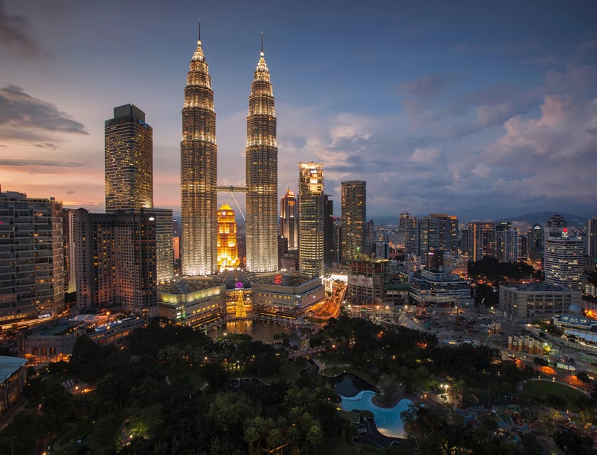 The cityscape of Kuala Lumpur, Malaysia.