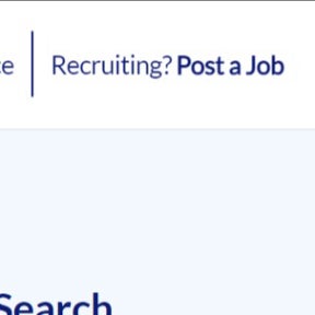 Click on "Recruiting? Post a Job."