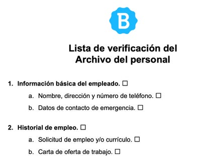Descargar lista de verificación