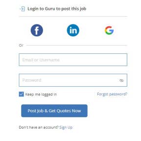 Log in to Guru to post the job.