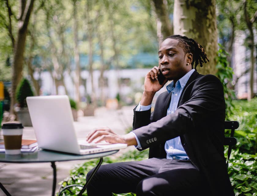 Media director calling his media manager and discussing the next set of advertisement campaigns for their clients