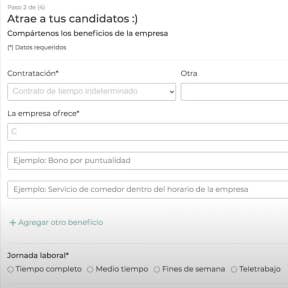 Menciona los beneficios de tu empresa.