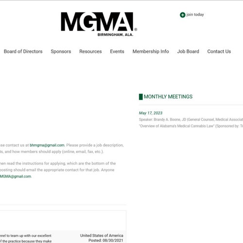 How to Post a Job on MGMA Birmingham Job Board:
