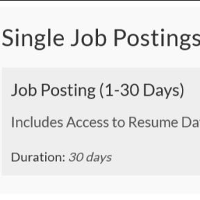 Choose a job posting plan.