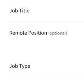 Enter the job information.