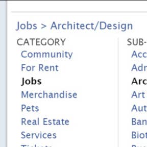 Choose a job category.