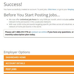 Click on "Post Jobs."