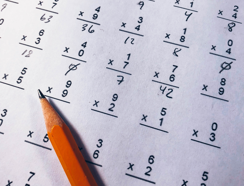 Math problems being solved.