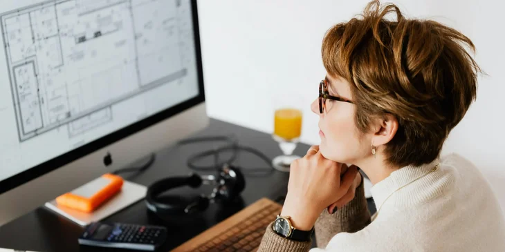 A project architect working on a design project.