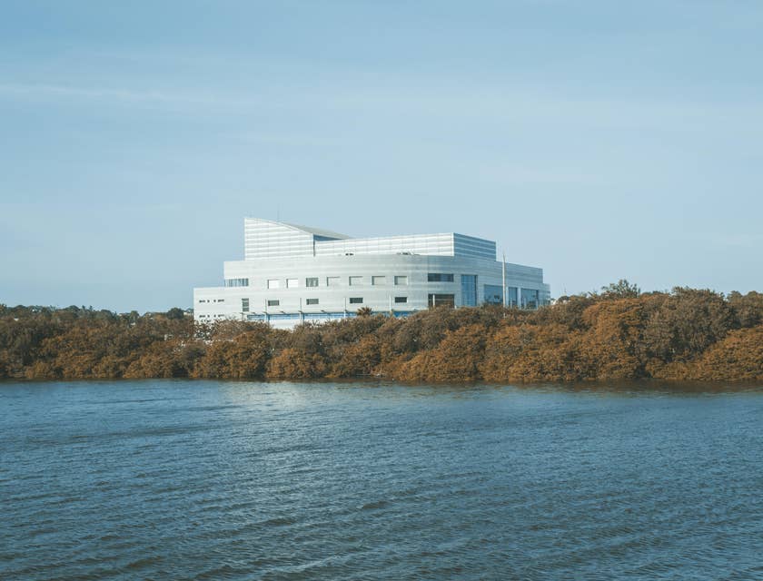 Vista de la laguna del carpintero en Tampico, Tamaulipas.