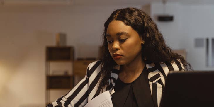 Title examiner making sure all the documents are within legal rights