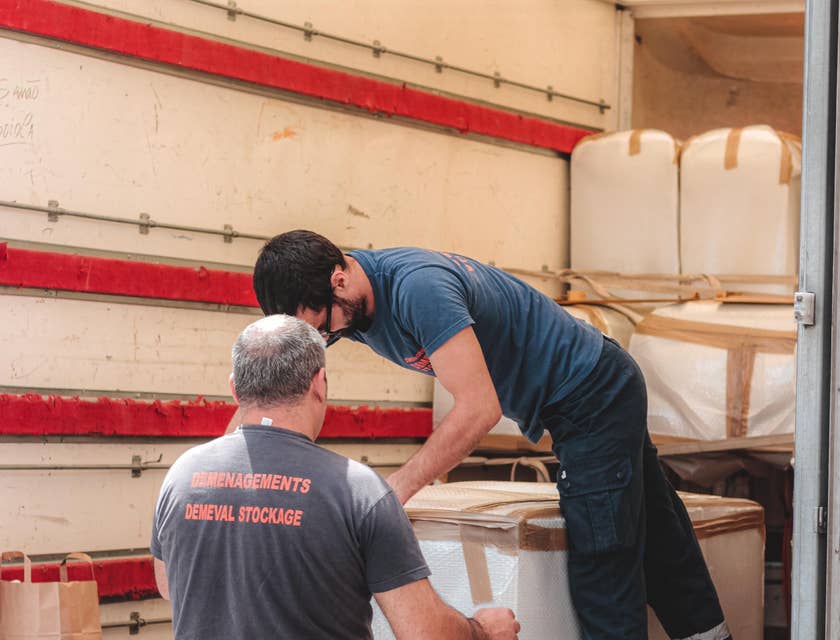 Receiving Clerk halfway on unloading the products from the truck
