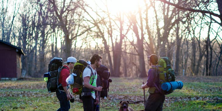 Recreation specialist leading a hiking trip