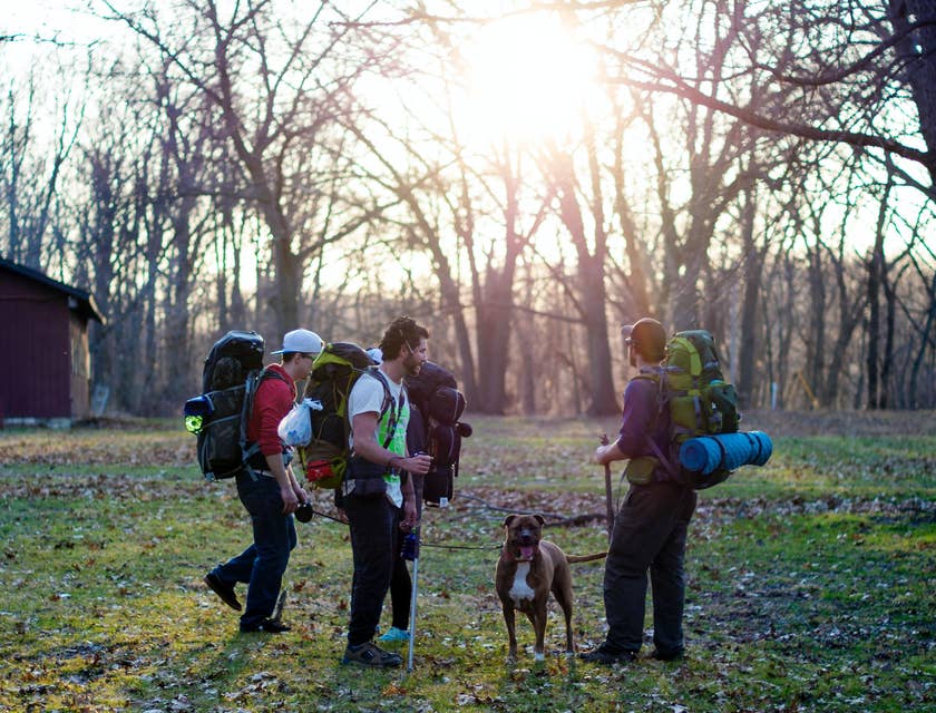 Recreation specialist leading a hiking trip