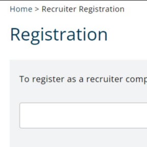 Register as a recruiter.