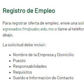 Registra tu empleo.