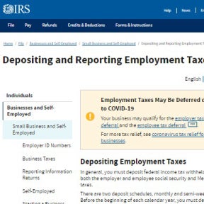 Report payroll taxes to the IRS.