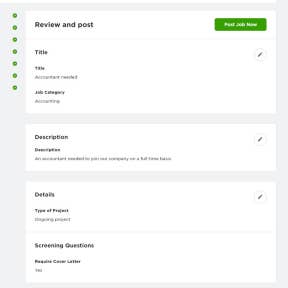 Review and post your job