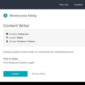 Review your job posting.